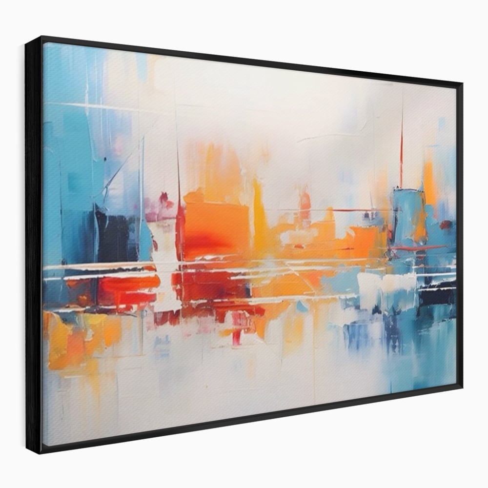 Tablou Canvas Premium LuxCanva® A1391, Contrast De Culori , Living, Arta Moderna, Pata De Culoare, Abstract, Dormitor, Culori Vibrante