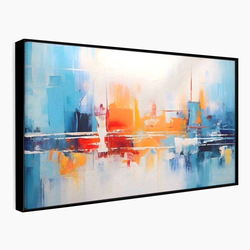 Tablou Canvas Premium LuxCanva® A1391, Contrast De Culori , Living, Arta Moderna, Pata De Culoare, Abstract, Dormitor, Culori Vibrante