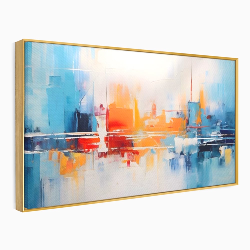 Tablou Canvas Premium LuxCanva® A1391, Contrast De Culori , Living, Arta Moderna, Pata De Culoare, Abstract, Dormitor, Culori Vibrante