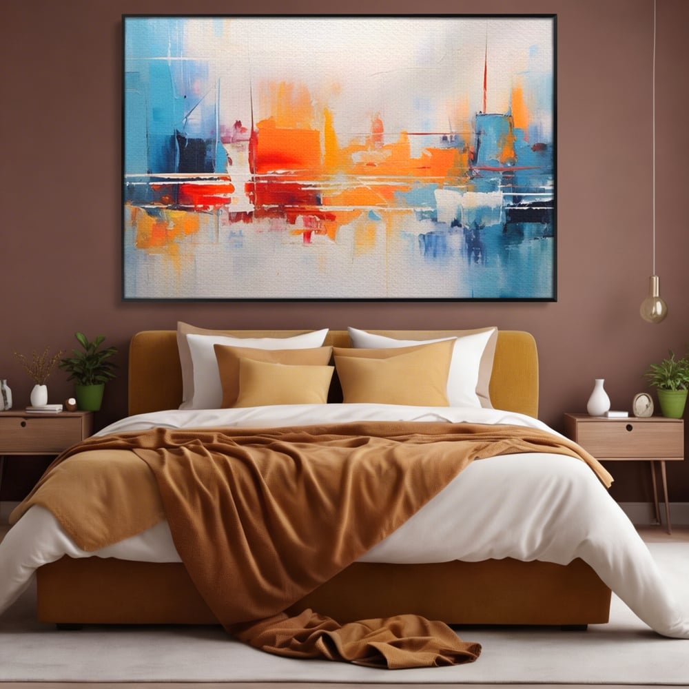 Tablou Canvas Premium LuxCanva® A1391, Contrast De Culori , Living, Arta Moderna, Pata De Culoare, Abstract, Dormitor, Culori Vibrante
