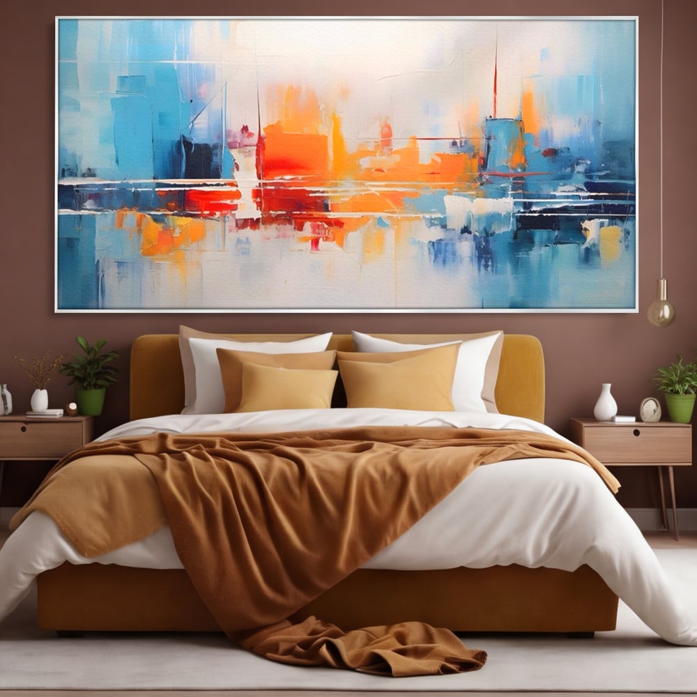 Tablou Canvas Premium LuxCanva® A1391, Contrast De Culori , Living, Arta Moderna, Pata De Culoare, Abstract, Dormitor, Culori Vibrante