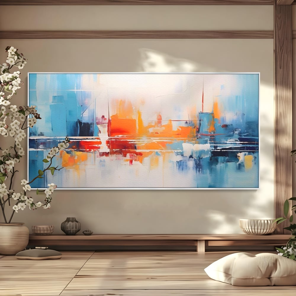 Tablou Canvas Premium LuxCanva® A1391, Contrast De Culori , Living, Arta Moderna, Pata De Culoare, Abstract, Dormitor, Culori Vibrante