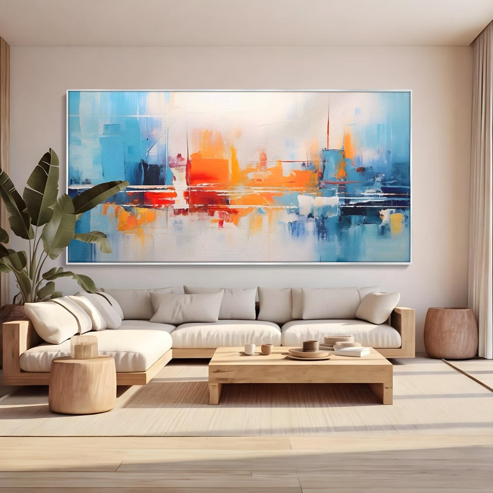 Tablou Canvas Premium LuxCanva® A1391, Contrast De Culori , Living, Arta Moderna, Pata De Culoare, Abstract, Dormitor, Culori Vibrante