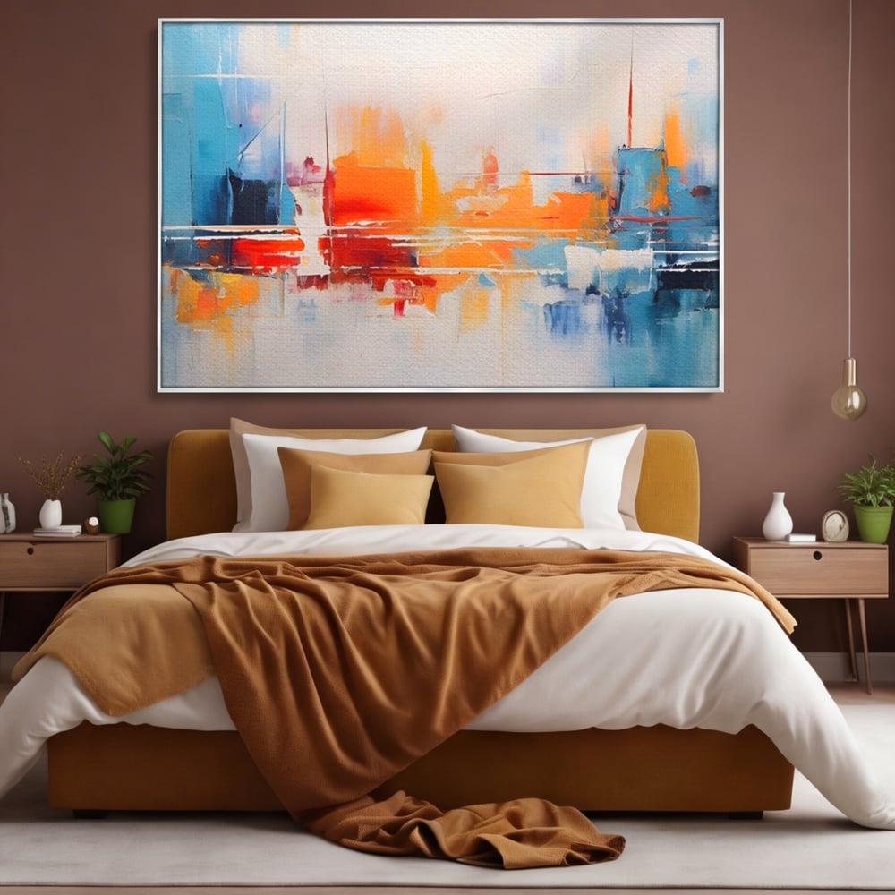 Tablou Canvas Premium LuxCanva® A1391, Contrast De Culori , Living, Arta Moderna, Pata De Culoare, Abstract, Dormitor, Culori Vibrante