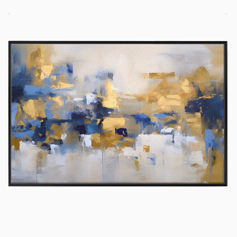 Tablou Canvas Premium LuxCanva® A1392, Golden Art , Dormitor, Decorativ, Pata de Culoare, Arta Abstracta, Living, Culori Vibrante