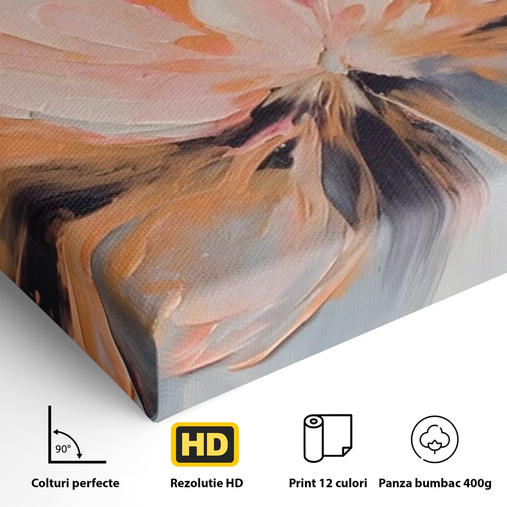 Tablou Canvas Premium, LuxCanva® A1395, Petale Cu Parfum, Dormitor, Floare, Pastel, Decorativ, Culori Vibrante