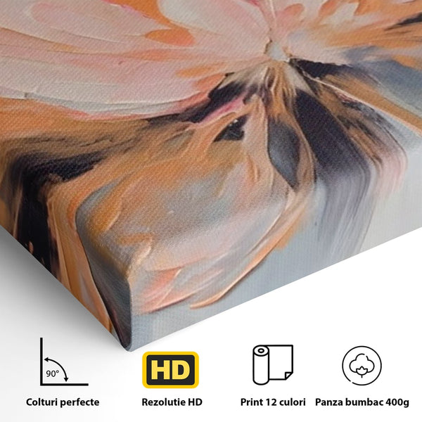 Tablou Canvas Premium, LuxCanva® A1395, Petale Cu Parfum, Dormitor, Floare, Pastel, Decorativ, Culori Vibrante