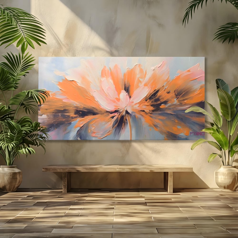 Tablou Canvas Premium, LuxCanva® A1395, Petale Cu Parfum, Dormitor, Floare, Pastel, Decorativ, Culori Vibrante