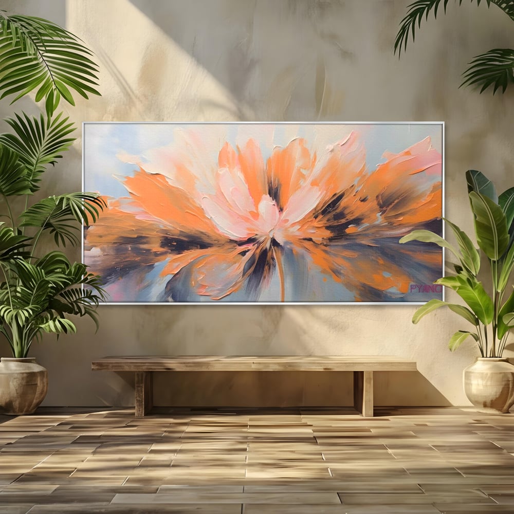 Tablou Canvas Premium, LuxCanva® A1395, Petale Cu Parfum, Dormitor, Floare, Pastel, Decorativ, Culori Vibrante