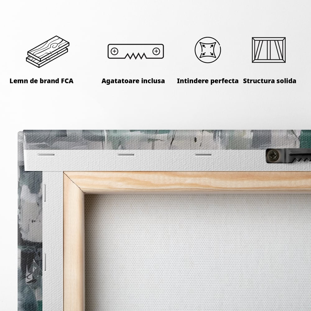 Tablou Canvas Premium LuxCanva® A1396, Colored Squares , Dormitor, Abstract, Patrate, Arta, Living, Room, Culori Vibrante