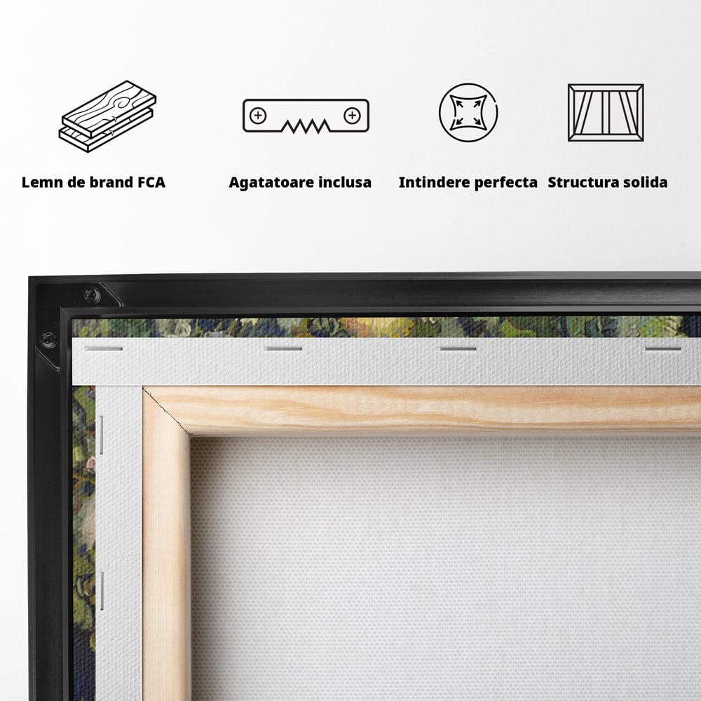 Tablou Canvas Premium LuxCanva® A1397, Flori In Vaza ,  Room, Pictura, Crizanteme, Living, Culori Vibrante