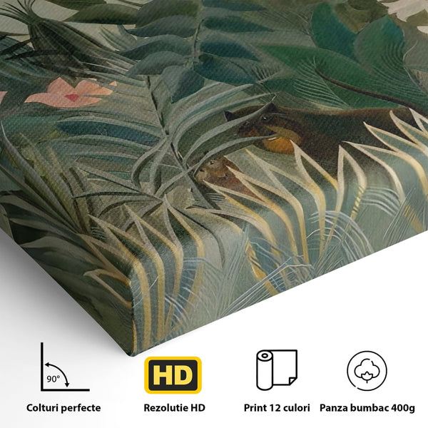 Tablou Canvas Premium LuxCanva® A1398, Primavara In Padure , Room, Animale, Zambila, Lalele, Natura, Living, Culori Vibrante