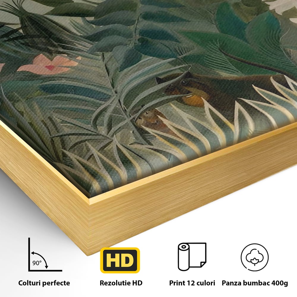 Tablou Canvas Premium LuxCanva® A1398, Primavara In Padure , Room, Animale, Zambila, Lalele, Natura, Living, Culori Vibrante
