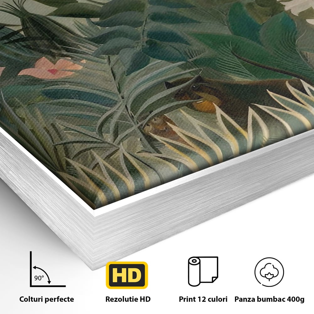 Tablou Canvas Premium LuxCanva® A1398, Primavara In Padure , Room, Animale, Zambila, Lalele, Natura, Living, Culori Vibrante