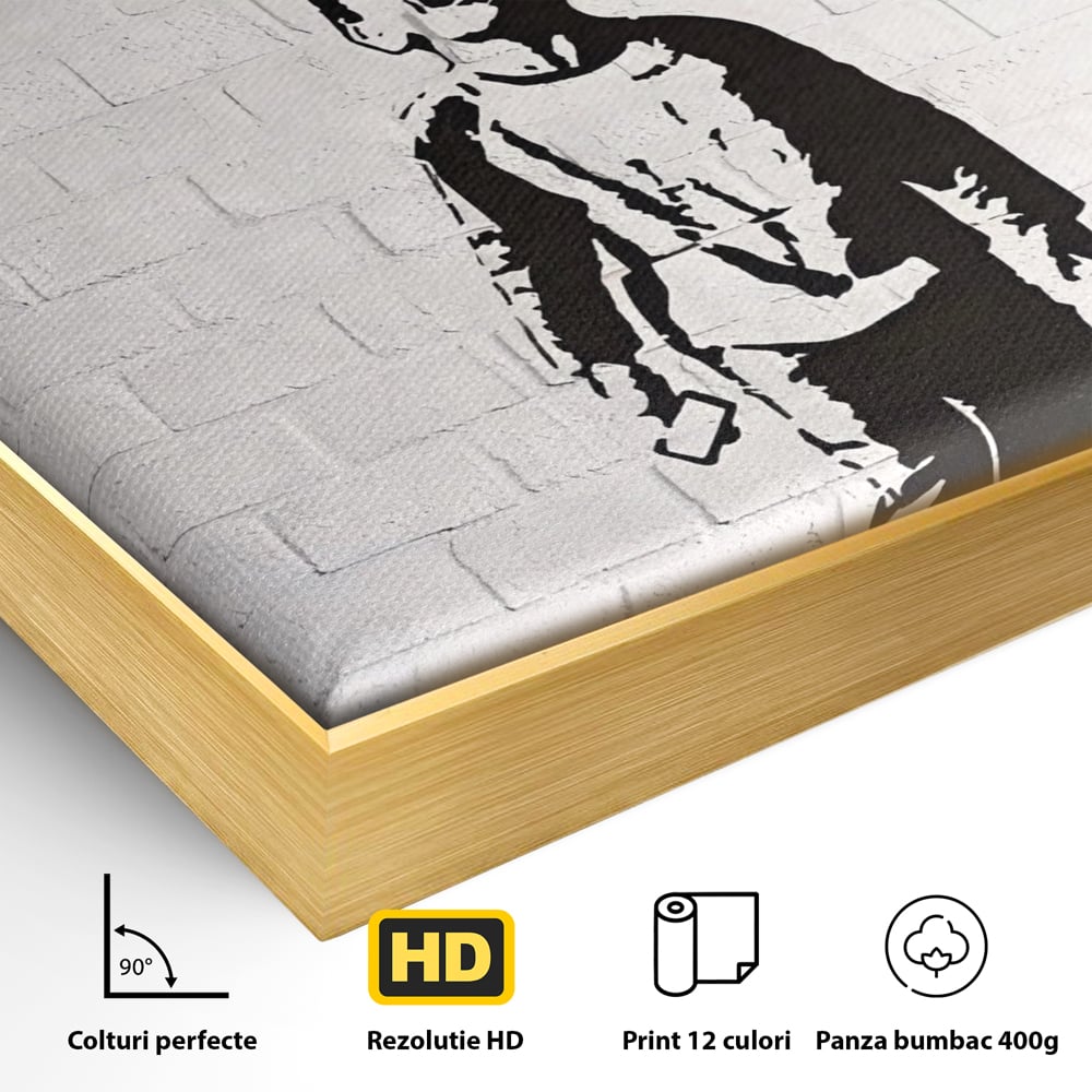 Tablou Canvas Premium LuxCanva® A1400, No Followers , Room, Inocenta, Social Media, Copil, Graffiti, Culori Vibrante