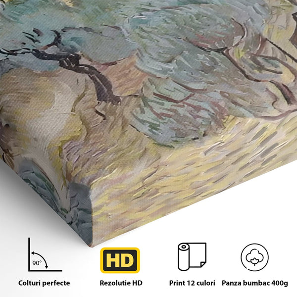 Tablou Canvas Premium LuxCanva® A1401, The Olive Trees , Room, Van Gogh, Pictor, Pictura, Casa, Galerie, Culori Vibrante