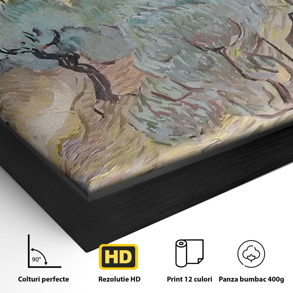 Tablou Canvas Premium LuxCanva® A1401, The Olive Trees , Room, Van Gogh, Pictor, Pictura, Casa, Galerie, Culori Vibrante