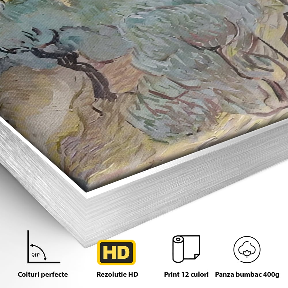 Tablou Canvas Premium LuxCanva® A1401, The Olive Trees , Room, Van Gogh, Pictor, Pictura, Casa, Galerie, Culori Vibrante
