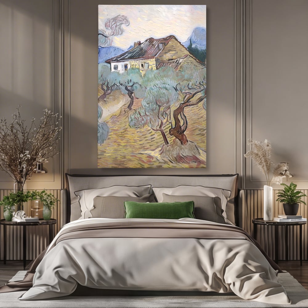 Tablou Canvas Premium LuxCanva® A1401, The Olive Trees , Room, Van Gogh, Pictor, Pictura, Casa, Galerie, Culori Vibrante