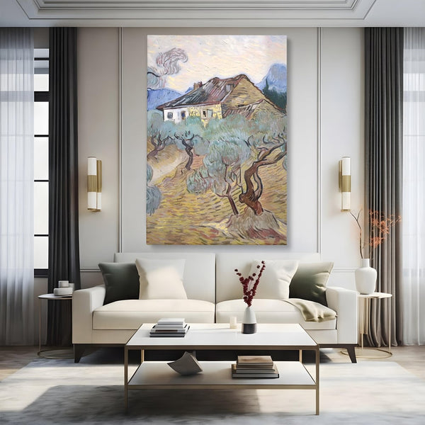 Tablou Canvas Premium LuxCanva® A1401, The Olive Trees , Room, Van Gogh, Pictor, Pictura, Casa, Galerie, Culori Vibrante
