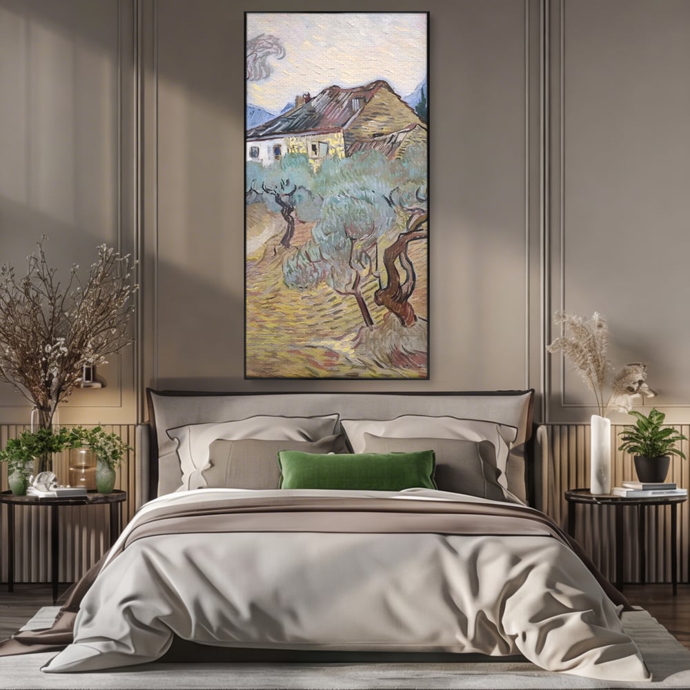 Tablou Canvas Premium LuxCanva® A1401, The Olive Trees , Room, Van Gogh, Pictor, Pictura, Casa, Galerie, Culori Vibrante