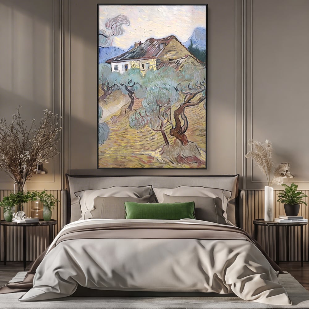 Tablou Canvas Premium LuxCanva® A1401, The Olive Trees , Room, Van Gogh, Pictor, Pictura, Casa, Galerie, Culori Vibrante
