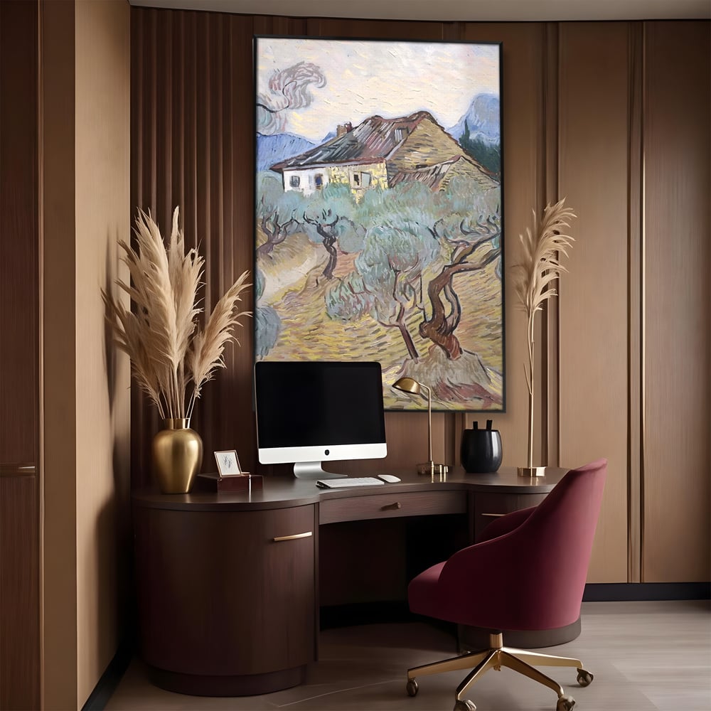 Tablou Canvas Premium LuxCanva® A1401, The Olive Trees , Room, Van Gogh, Pictor, Pictura, Casa, Galerie, Culori Vibrante