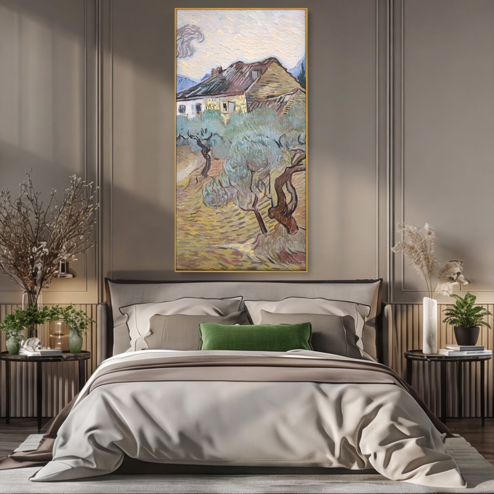 Tablou Canvas Premium LuxCanva® A1401, The Olive Trees , Room, Van Gogh, Pictor, Pictura, Casa, Galerie, Culori Vibrante
