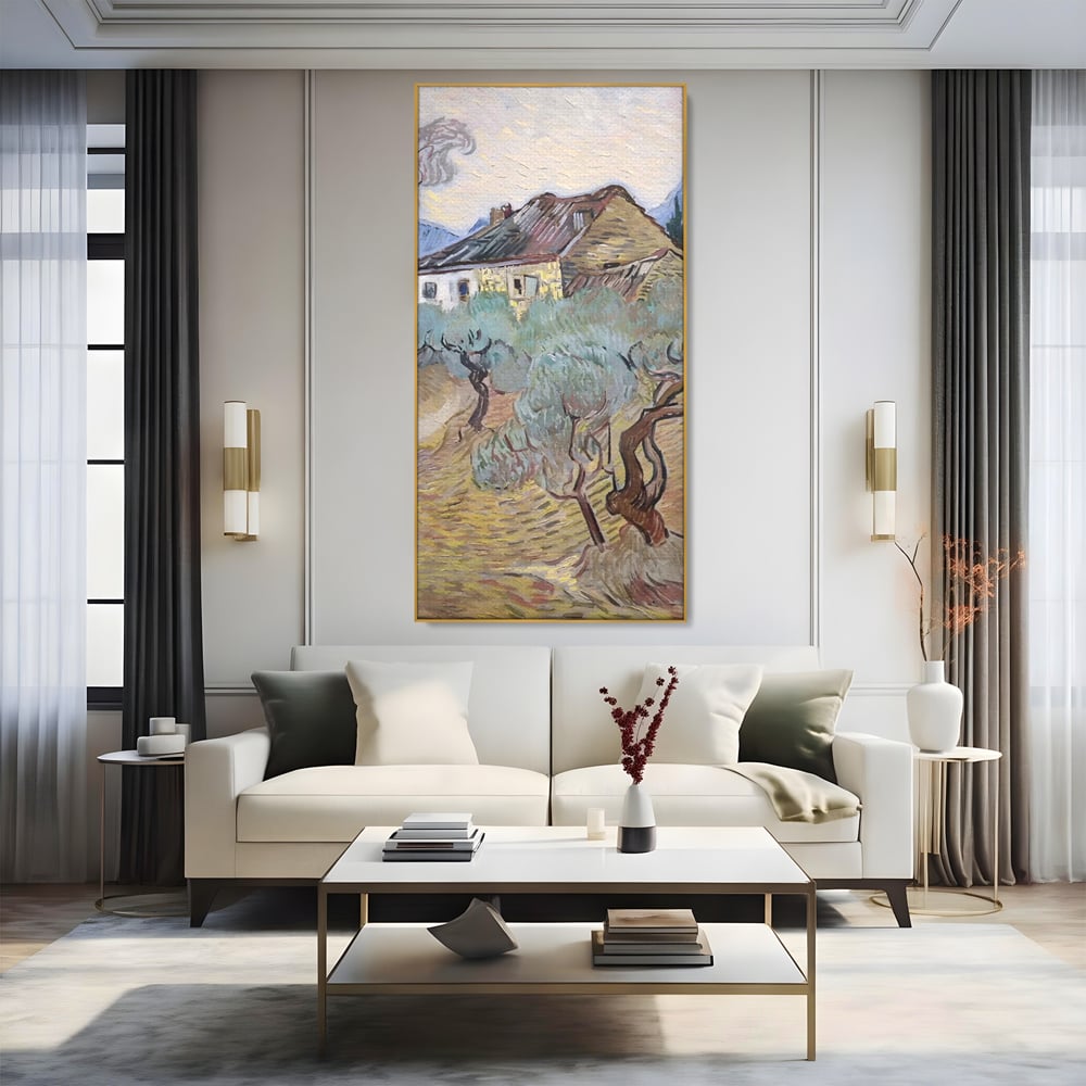 Tablou Canvas Premium LuxCanva® A1401, The Olive Trees , Room, Van Gogh, Pictor, Pictura, Casa, Galerie, Culori Vibrante