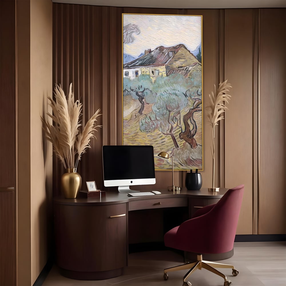 Tablou Canvas Premium LuxCanva® A1401, The Olive Trees , Room, Van Gogh, Pictor, Pictura, Casa, Galerie, Culori Vibrante