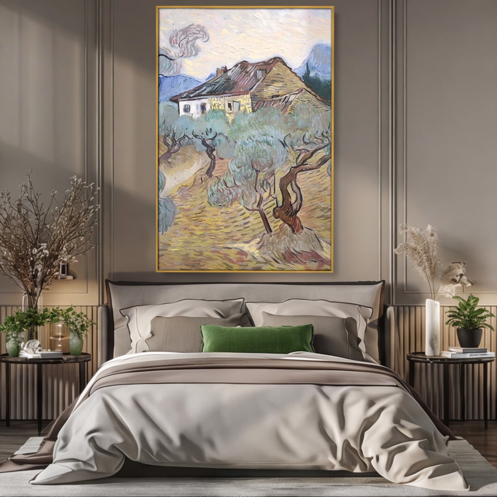 Tablou Canvas Premium LuxCanva® A1401, The Olive Trees , Room, Van Gogh, Pictor, Pictura, Casa, Galerie, Culori Vibrante