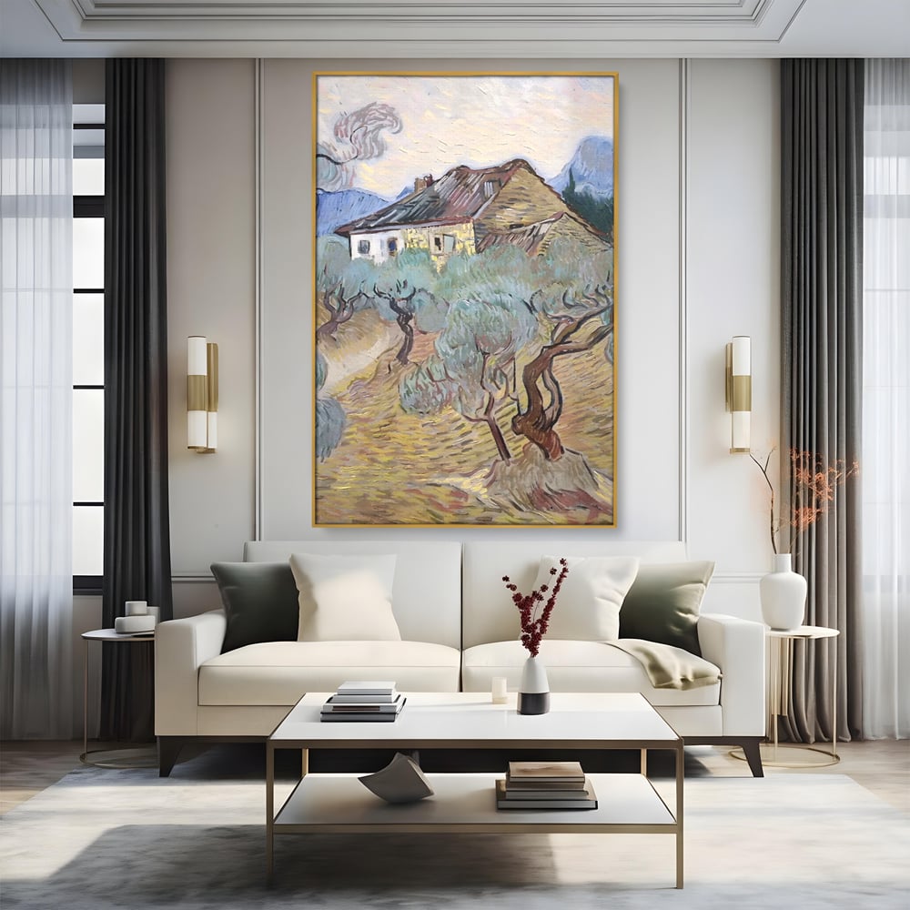 Tablou Canvas Premium LuxCanva® A1401, The Olive Trees , Room, Van Gogh, Pictor, Pictura, Casa, Galerie, Culori Vibrante