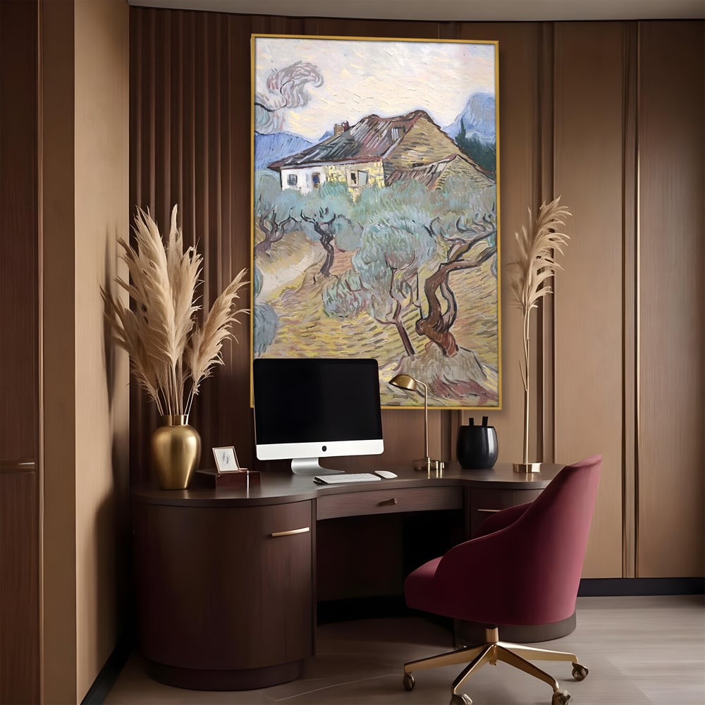 Tablou Canvas Premium LuxCanva® A1401, The Olive Trees , Room, Van Gogh, Pictor, Pictura, Casa, Galerie, Culori Vibrante