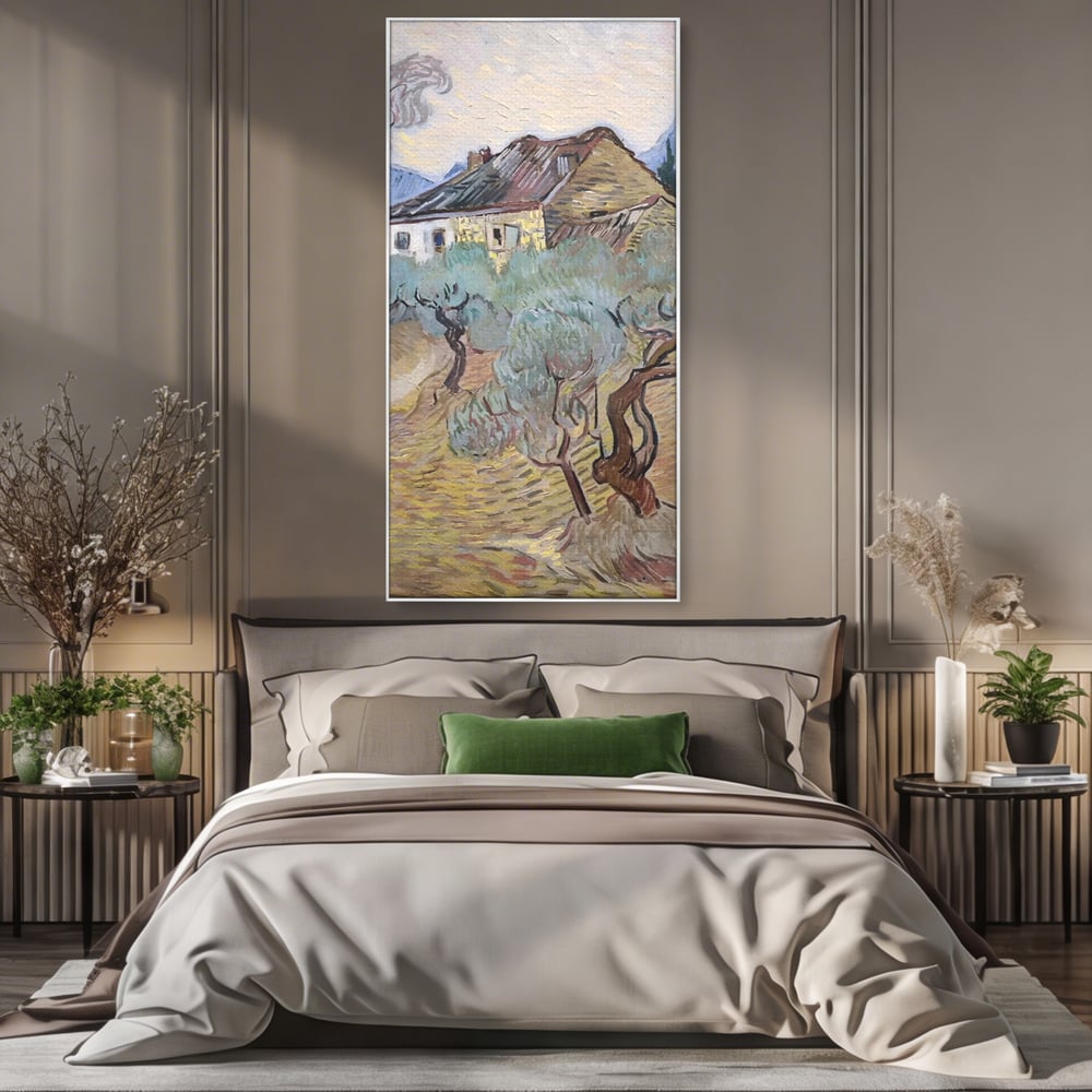 Tablou Canvas Premium LuxCanva® A1401, The Olive Trees , Room, Van Gogh, Pictor, Pictura, Casa, Galerie, Culori Vibrante