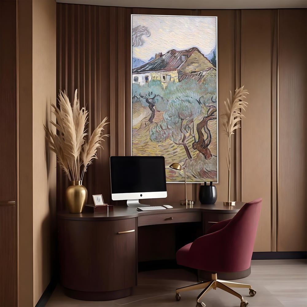 Tablou Canvas Premium LuxCanva® A1401, The Olive Trees , Room, Van Gogh, Pictor, Pictura, Casa, Galerie, Culori Vibrante