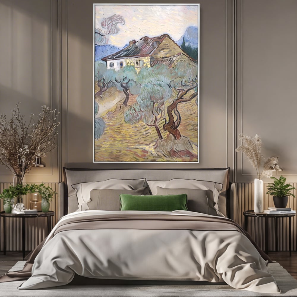 Tablou Canvas Premium LuxCanva® A1401, The Olive Trees , Room, Van Gogh, Pictor, Pictura, Casa, Galerie, Culori Vibrante