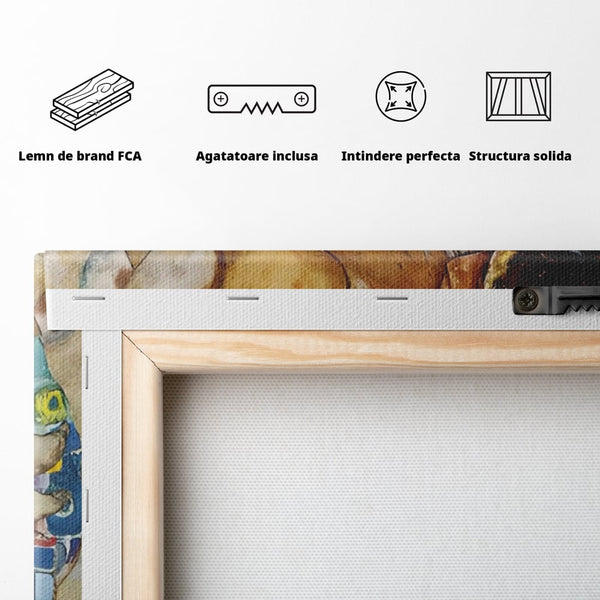 Tablou Canvas Premium LuxCanva® A1403, The Family , Room, Gustav Klimt, Iubire, Mama, Tata, Bebelus, Dormitor, Culori Vibrante