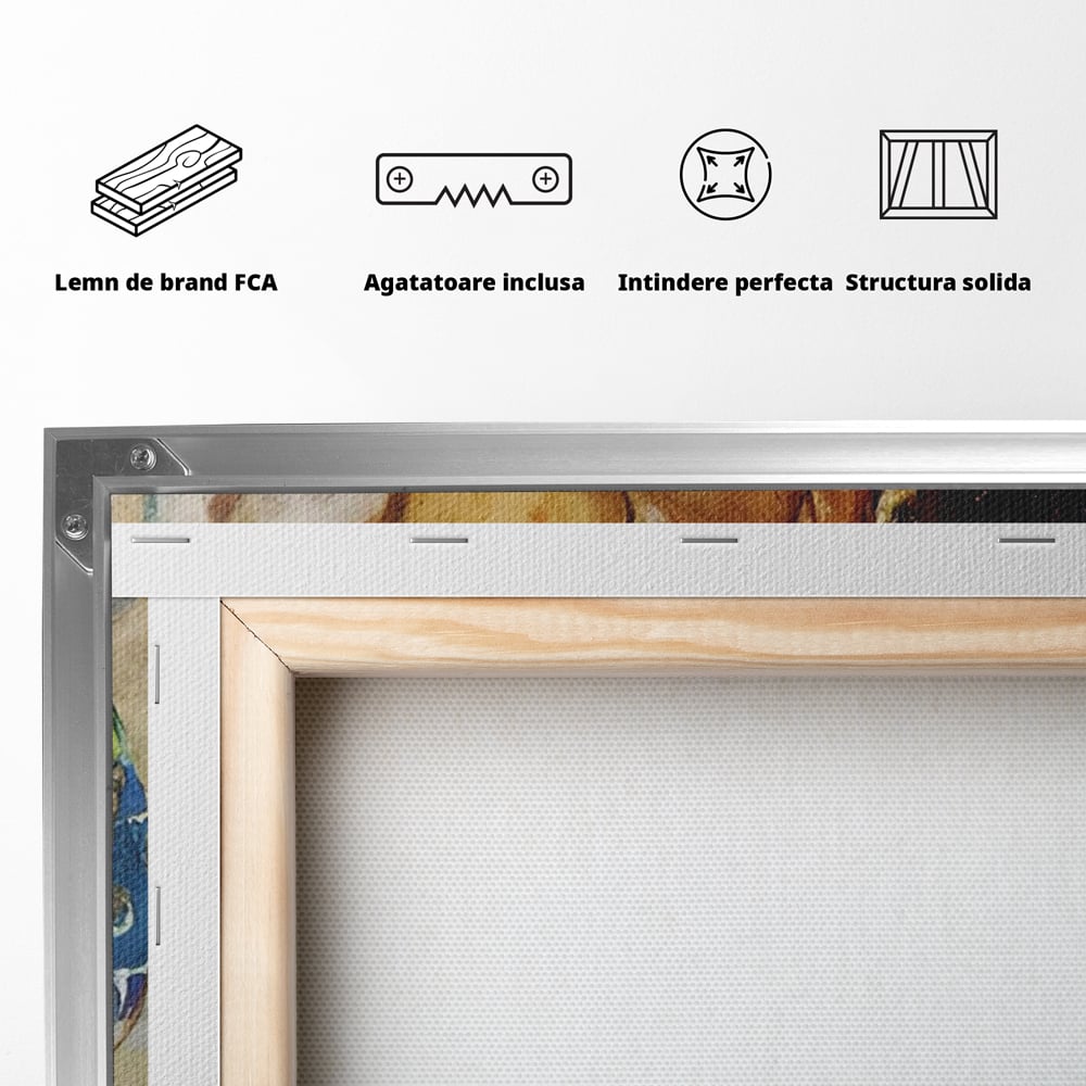 Tablou Canvas Premium LuxCanva® A1403, The Family , Room, Gustav Klimt, Iubire, Mama, Tata, Bebelus, Dormitor, Culori Vibrante