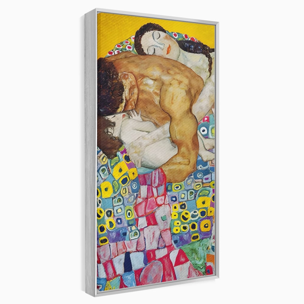 Tablou Canvas Premium LuxCanva® A1403, The Family , Room, Gustav Klimt, Iubire, Mama, Tata, Bebelus, Dormitor, Culori Vibrante