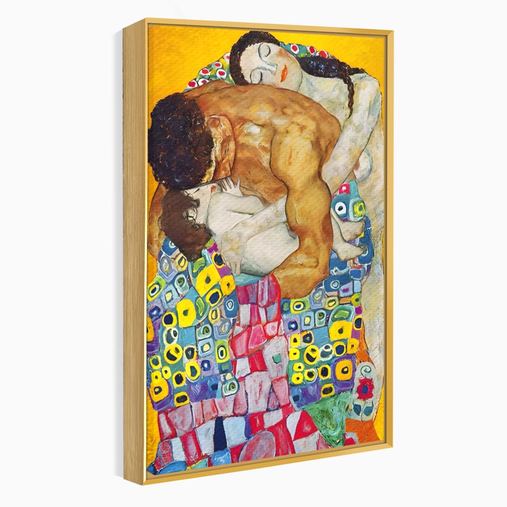 Tablou Canvas Premium LuxCanva® A1403, The Family , Room, Gustav Klimt, Iubire, Mama, Tata, Bebelus, Dormitor, Culori Vibrante
