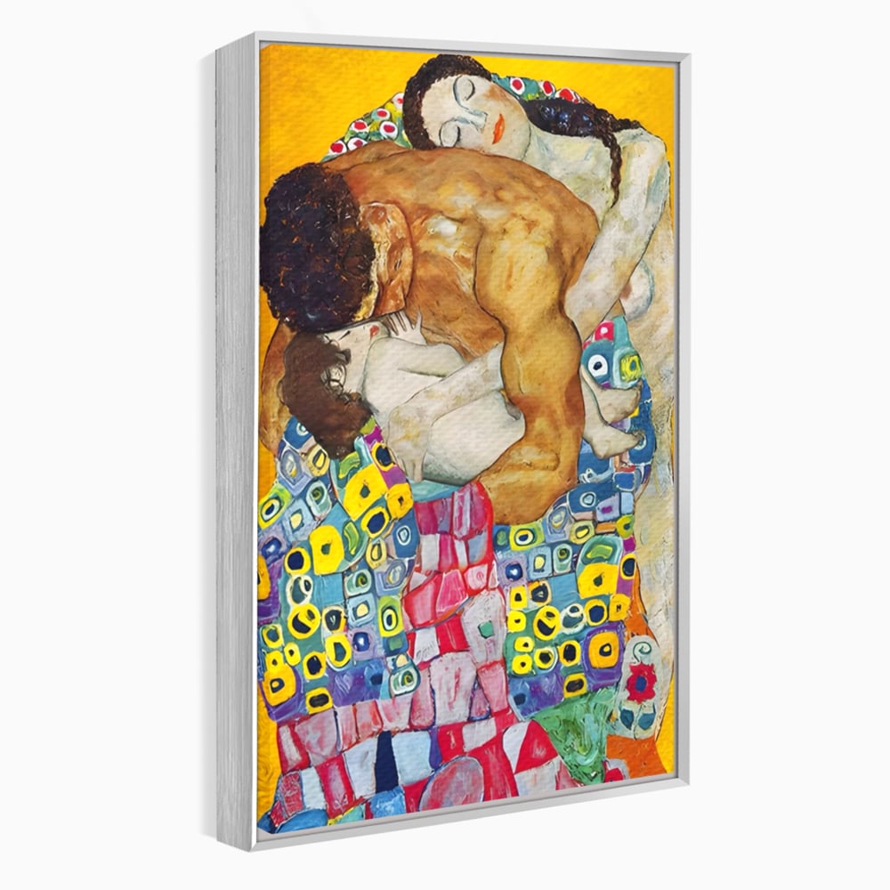 Tablou Canvas Premium LuxCanva® A1403, The Family , Room, Gustav Klimt, Iubire, Mama, Tata, Bebelus, Dormitor, Culori Vibrante