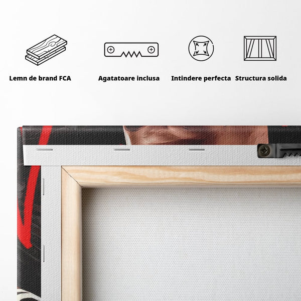 Tablou Canvas Premium, LuxCanva® A1404, Michael Jordan, Room, Baschetbalist, NBA, Air Jordan, Club Sportiv, Culori Vibrante