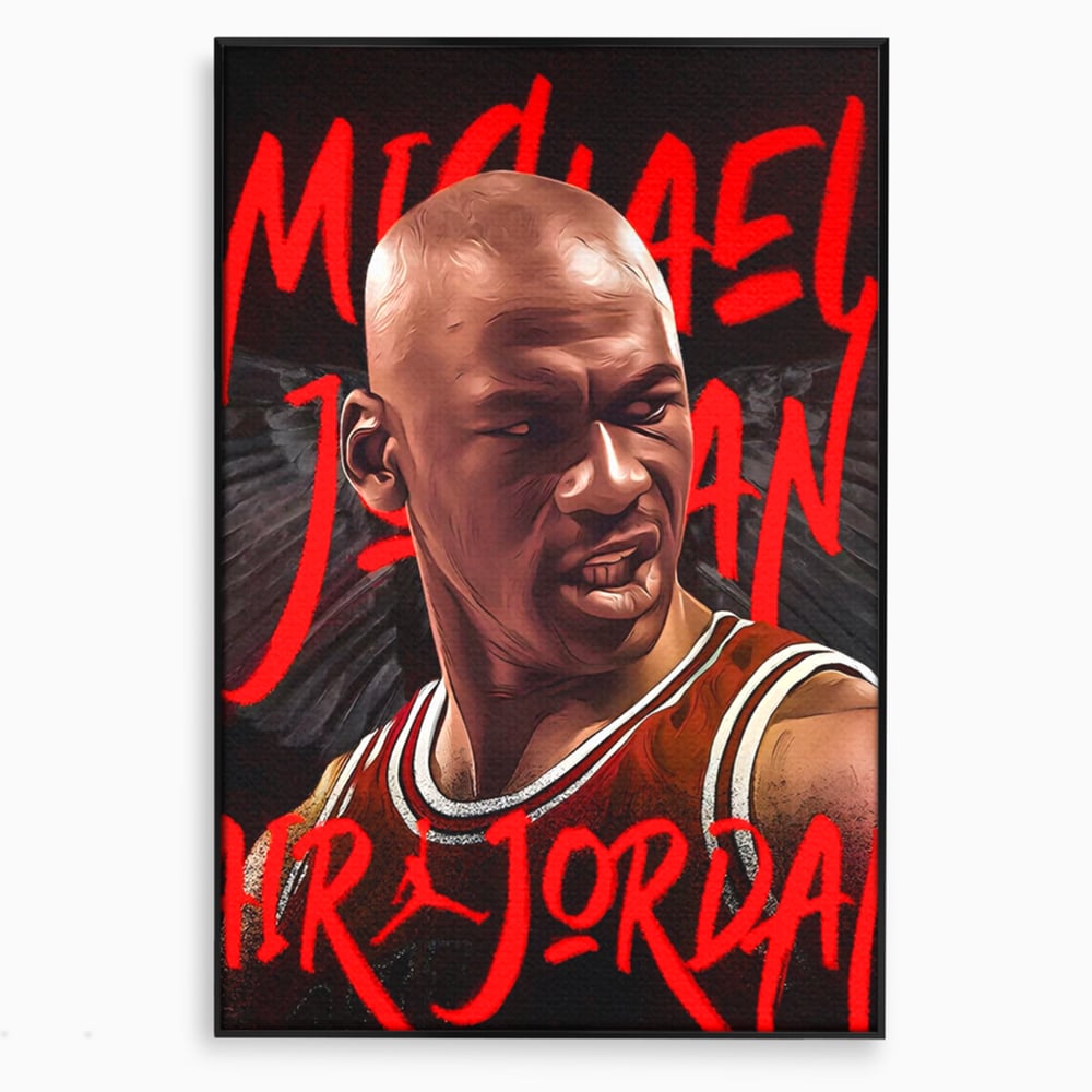 Tablou Canvas Premium, LuxCanva® A1404, Michael Jordan, Room, Baschetbalist, NBA, Air Jordan, Club Sportiv, Culori Vibrante