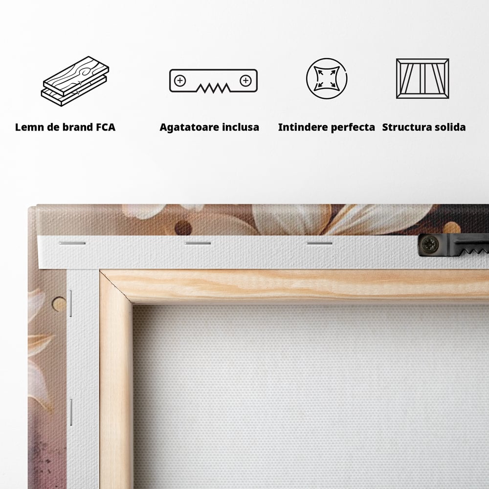 Leinwandbilder LuxCanva Premium Leinwandbilder® A1405, Goldene Blumen, Zimmer, Pflanze, Gold, Dekorativ, Blütenblätter, Schlafzimmer, Lebendige Farben
