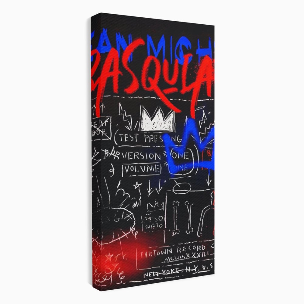 Tablou Canvas Premium LuxCanva® A1407, Jean-Michel Basquiat , Room, Artist, Graffiti SAMO, Arta Stradala, Living, Culori Vibrante