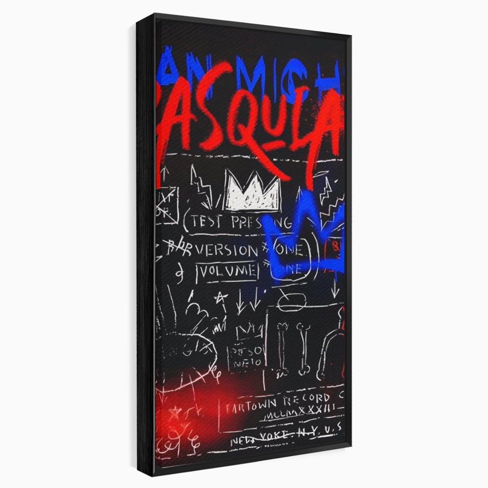 Tablou Canvas Premium LuxCanva® A1407, Jean-Michel Basquiat , Room, Artist, Graffiti SAMO, Arta Stradala, Living, Culori Vibrante