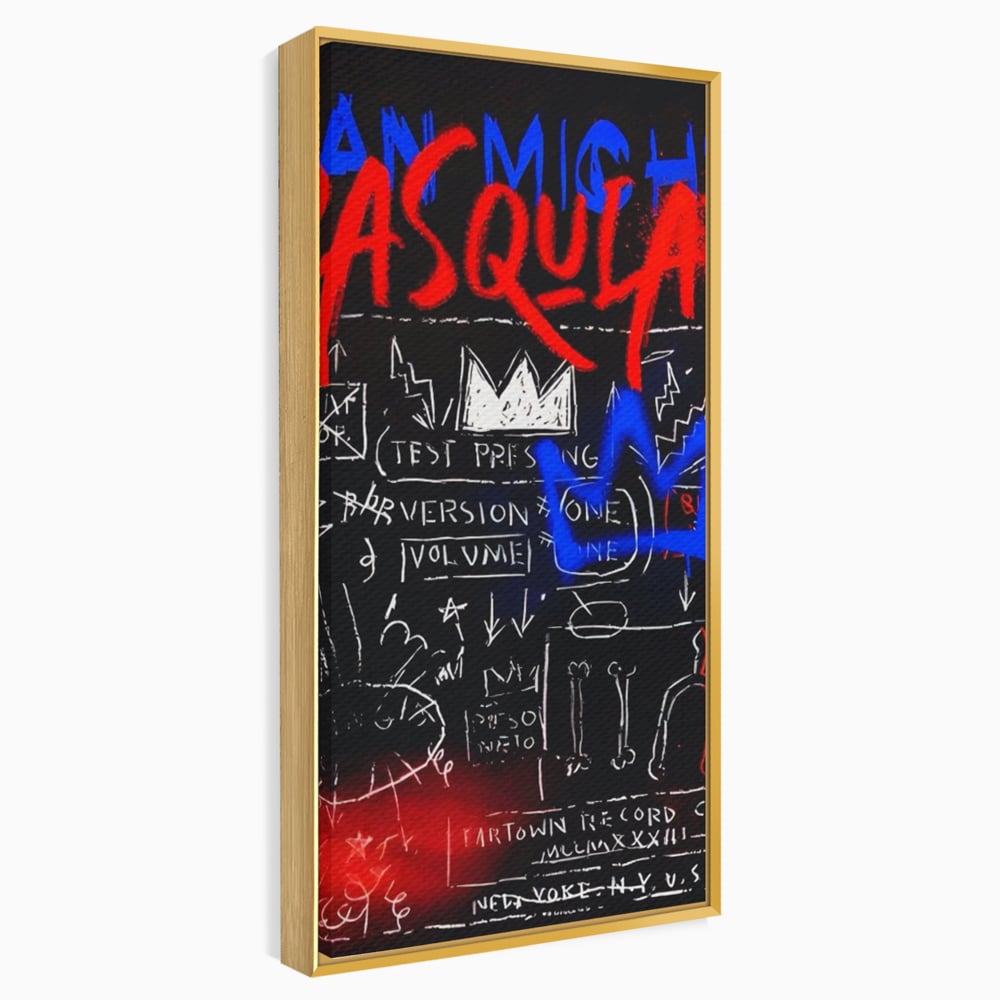 Tablou Canvas Premium LuxCanva® A1407, Jean-Michel Basquiat , Room, Artist, Graffiti SAMO, Arta Stradala, Living, Culori Vibrante