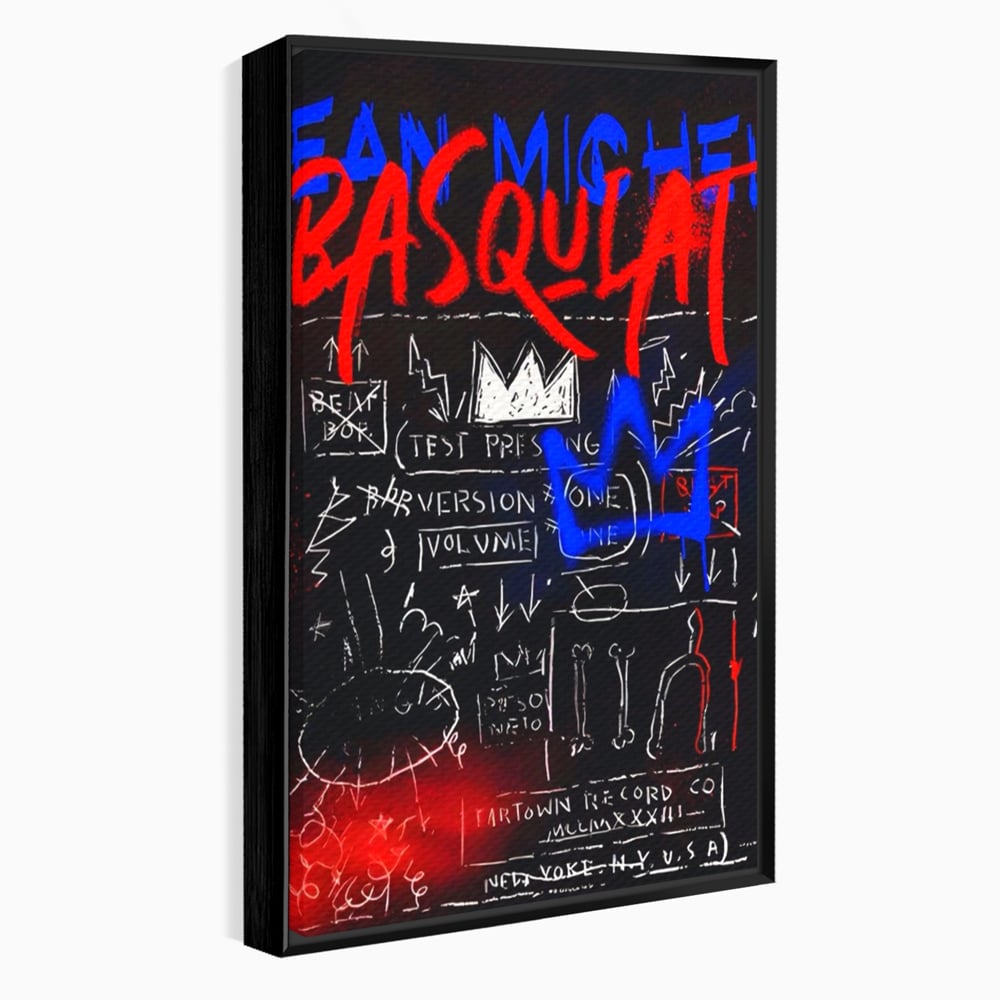 Tablou Canvas Premium LuxCanva® A1407, Jean-Michel Basquiat , Room, Artist, Graffiti SAMO, Arta Stradala, Living, Culori Vibrante