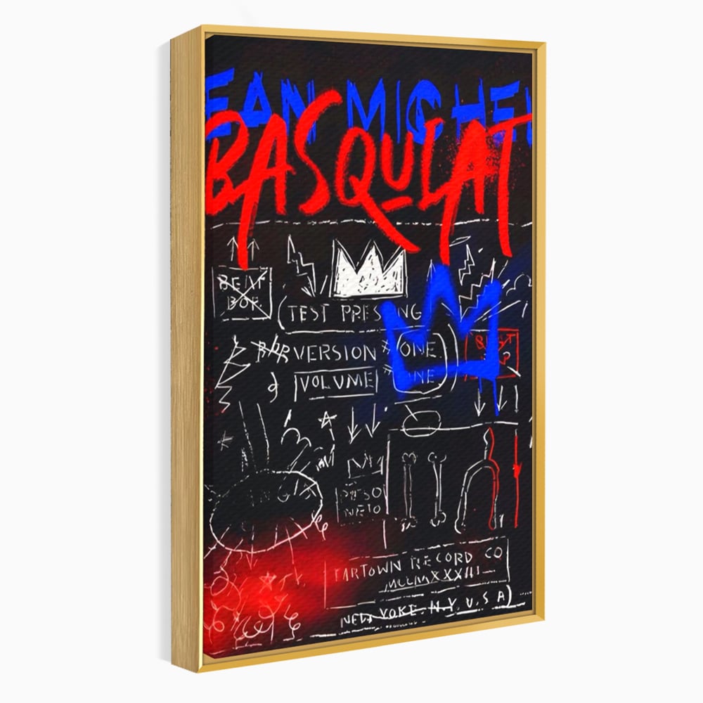 Tablou Canvas Premium LuxCanva® A1407, Jean-Michel Basquiat , Room, Artist, Graffiti SAMO, Arta Stradala, Living, Culori Vibrante
