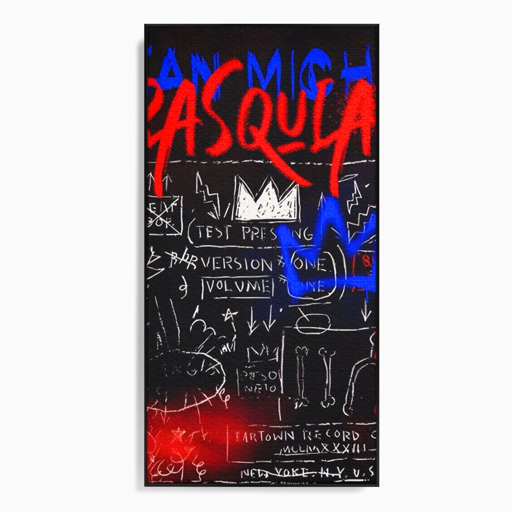 Tablou Canvas Premium LuxCanva® A1407, Jean-Michel Basquiat , Room, Artist, Graffiti SAMO, Arta Stradala, Living, Culori Vibrante